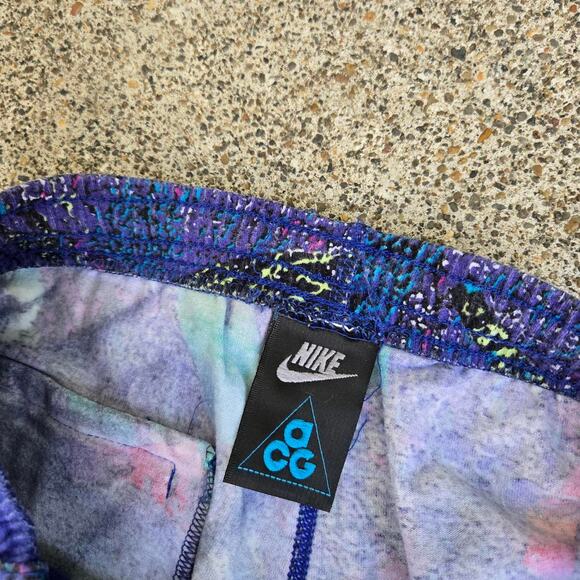 Vtg 80s 90s Og Rare NIKE ACG Abstract All Over Print Workout Pants Leggings 25" - Picture 5 of 8
